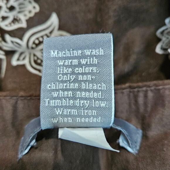 Apt 9 Women's Size 10 Brown‎ Paisley Floral Midi Skirt - Picture 5 of 7